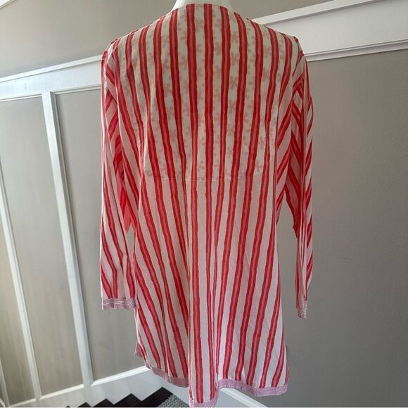 Gretchen Scott Coral and Pink Striped Cover Up. - Picture 4 of 4
